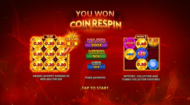 Blazing Coins Deluxe Sarafu ya Respin